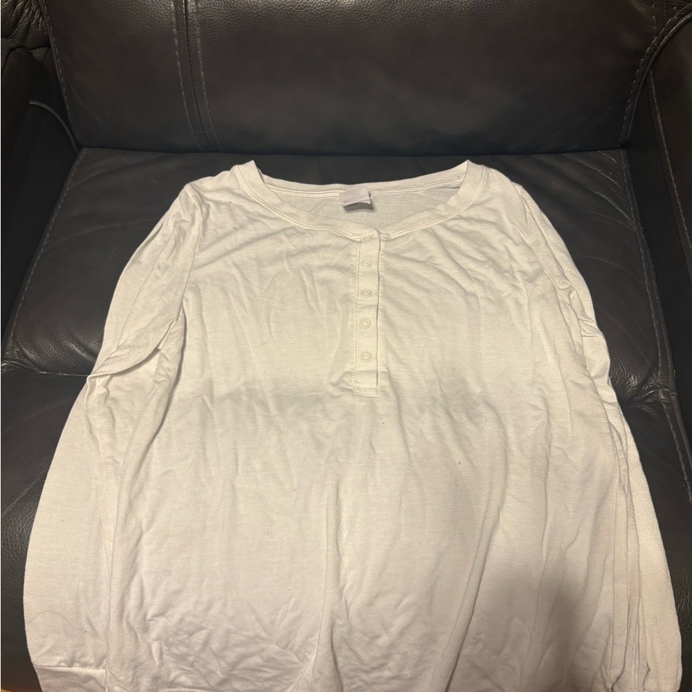 Stars Above Women's Cream Long Sleeve Henley